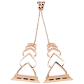 Miniatyrbilde 1 av 8: Rustfritt stål klokkearmbånd armbånd hul ut hjerte klokke stropp for IOS klokke rose gull 42/44mm