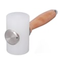 Miniatyrbilde 2 av 8: Lærskjæringshammer Hvit T-formet Nylon Lærstansing Hammer Trehåndtak DIY Lærstansing Skjæringsverktøy