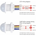 Miniatyrbild 3 av 5: Infraröd Rörelsesensor LED Downlight Pir100v-240v Ljusbrytare