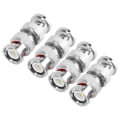 Miniatyrbillede 6 af 8: 4 stk BNC han til han coax kobling videostik adapter RF konverter