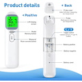 Miniatyrbillede 3 af 5: 3 i 1 infrarødt pandetermometer kontaktfrit pandetermometer med feberalarm, baggrundsbelyst quadricolor digitalt display, voksentermometer med mig