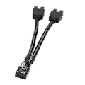 Miniatyrbild 1 av 5: 9-pin USB Header Hona 1 Till 2 Hane Förlängningskabel Kort Dator 9-pin USB Hub