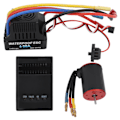 Pikkukuva 8 / 8: 60A harjaton ESC ohjelmointikortilla 2300kv harjaton moottori 4mm banaaniplugilla 1/10 1/8 RC autolle