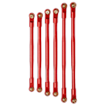 Pikkukuva 4 / 8: 6 kpl RC-auton metalliset vetovarret, kulutusta kestävät metalliset jousitusvarret Axial RBX10 1/10 RC-kローラutolle, punainen