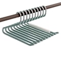 Miniatyrbillede 2 af 4: Bukser/slacks Bukse Bøjler Stærke og Holdbare Anti-rust Metal Bøjler Svane Type Tøjbøjle Zekai Matcha Grøn