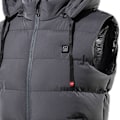Miniatyrbilde 8 av 8: Elektrisk oppvarmet vest Juster temperatur Hold deg varm USB termisk hettegenser for vinter Grå L
