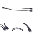 Miniatyrbillede 3 af 5: Usb A Hun Til Dobbelt Han Adapter, Type A Opladerkabel Dobbelt To Splitter