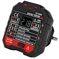 Miniatyrbilde 5 av 8: HT106D Digital Display Socket Detector Bærbar Fase Strøm Polaritet Tester EU Plugg 110-220V