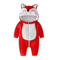 Pikkukuva 5 / 5: Toddler Dinosaur Onesie -asu lapsille | Ihastuttava eläinasu huppari | Halloween 3-6 kuukautta | Punainen kettu