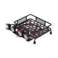 Pikkukuva 1 / 8: Pienikokoinen kattoteline -matkatavarateline LED-valolla pyöreälle SCX10 1/10 RC -autolle (4 valkoista)