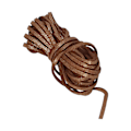 Miniatyrbillede 5 af 8: Fløjlsreb Dobbeltsidet Funklende Nylon til DIY Halskæde og Armbånd 5 Meter (Gylden)