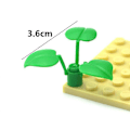 Miniatyrbilde 3 av 4: 40 stk. Byggeklosser Plante Blomst Stilk Bredbladet Kløver-lykkelige Blader Gress DIY Byggeklosser Montering Kompatibel Med 6255 Leker Zekai lysegrønn