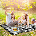 Miniatyrbillede 2 af 5: Vandtæt Picnic Tæppe 150200cm, Bærbart Foldbart Picnic Underlag, Picnic Tæppe til Have/Camping/Strand/Park (150 x 200cm, A)