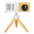 Pikkukuva 6 / 8: J9 Mini kannettava projektori LED-kotiteatteri Videomediasoitin Projektori telineellä 100-240V Valkoinen Keltainen EU-pistoke