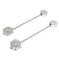 Miniatyrbillede 6 af 8: 2 stk. Krystalgardin Magnetisk Optræk Rustfrit Stål Elegant Blomstergardin Klips Spænde til Stue Soveværelse