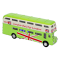Miniatyrbillede 5 af 8: 1:90 Børns Dobbeltdækker Bus Legetøj Børn Lyd Lys Simulation Legering Træk Tilbage Bil Legetøj(Grøn )