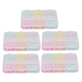 Miniatyrbillede 1 af 8: 5 stk. Neglekunst Dekoration Plast Små Runde Perler 6 Gitter Farve 3D Neglekunst Tilbehør