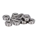 Miniatyrbillede 6 af 8: 10 stk. flanget kuglelejer grå holdbare miniature metal dobbelt afskærmede kromstål lejer til 3D-printer