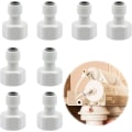 Miniatyrbilde 1 av 5: 8-delt hurtigkoblingssett for vannfiltre - 1/2-gjenget fitting tilpasset 1/4 hurtigkobling for vannforsyning til kjøleskap