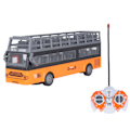 Miniatyrbillede 1 af 8: Fjernbetjening Bus Elektronisk 4 Kanaler Åbning Døre Acceleration Funktion RC Double Decker Bus QH204 9 Sightseeing Bus