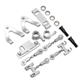 Miniatyrbild 3 av 8: RC Aluminium Övre Nedre Upphängningsarm Styrkopp Hex Adapter Metalltillbehör Set för WPL D12 RC BilSilver