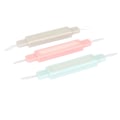 Miniatyrbillede 7 af 8: 3 stk. dobbeltnålsindtrådere 3,9 tommer længde multifunktionelle bærbare nåleindtrådere til håndsyning DIY pink blå grå