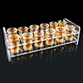 Miniatyrbilde 3 av 8: Skrivebordsstativ for 2 rader med 12 flasker, vinstativ, glassholder, displayhylle, arrangør, 2 rader x 6 hull