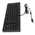 Miniatyrbillede 5 af 8: Mekanisk tastatur 87 taster rød switch ergonomisk fleksibel hurtig respons kablet tastatur til pc computer bærbar sort
