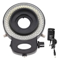 Pikkukuva 1 / 8: Mikroskoopin LED-valo, teollisuuskäyttöön soveltuva, säädettävä 144 LED:n rengaslamppu, musta kuori, AC100-240 V EU-pistoke