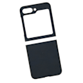 Miniatyrbillede 3 af 8: Foldbar skærm telefon beskyttende læder etui anti-scratch drop proof mobiltelefon etui til Galaxy Z Flip 5 to farver blå kohud korn