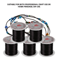 Miniatyrbilde 5 av 7: 5 ruller Crystal Line Perler String Wire Smykkemateriale Elastisk tråd for smykker DIY (svart)