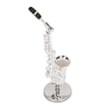 Miniatyrbilde 7 av 8: Alto Saksofon Ornament Mini Saks Dekorasjon Musikk Instrument Modell Gave med Boks Base 14cm