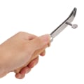 Miniatyrbilde 6 av 8: Kantbrett i lær i rustfritt stål Ergonomisk håndtak Bærbar Slitesterk utvendig lærkremlommebok med beltestropp