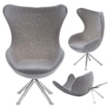 Miniatyrbillede 5 af 8: Miniature stol Mini flok sofa møbelmodel dekoration 1:12 dukkehus tilbehørGrå