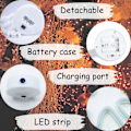 Miniatyrbillede 4 af 5: LED Månelampe, Måne Neon Lys USB/Batteridrevet Månelampe Måne Natlampe Måneindretning Festlys Pigeværelse Indretning Måne Neon Natlamper til Seng