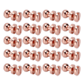 Pikkukuva 2 / 8: 20 sarjan messinkiset niitit, hapettumisenesto, ruusukullanväriset matkatavaroiden rautaosat, käsilaukkujen, kenkien tarvikkeet, koko 8x7 mm