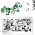 Miniatyrbild 2 av 7: 5 st jul nail art stämpel mallar DIY nail art plattor kit för hemmasalong användning