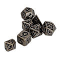 Miniatyrbillede 3 af 5: 7 stk. Polyhedral Terninger Klare Tal Håndpolerede Bærbare Metal Terninger Spil Terninger Til Fest Brætspil