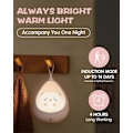 Miniatyrbillede 2 af 5: MOXTOYU Sød Kat Natlampe til Børn, Baby Natlampe med Sensor, Genopladelig Natlampe til Børn med Krog, Varm Hvid LED Natlamper