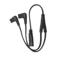 Miniatyrbillede 8 af 8: IEC320 C8 til dobbelt C7 ledning han til hun 1 ind 2 ud AC strømstikkabel til LCD-skærm skrivebordslampe 100‑250V