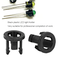 Miniatyrbillede 3 af 8: 200stk LED Holder Elektronisk Komponent Tilbehør Diode Bracket Montering Plast Sort 5mm