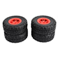 Miniatyrbild 3 av 8: 4 st RC Short Course Truck-däck Professionella högsimulerade RC-däckersättning för TRAXXAS SLASH 1/10 RC-bil Röd