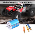 Miniatyrbild 3 av 8: 2430 8200KV 4-polig sensorlös borstlös motor med ￠2mm axel för 1/16 1/18 RC modellbil