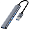 Pikkukuva 1 / 5: USB Hub 4 in 1 USB Multiporttisovitin 1 USB 3.0 -portilla, USB Hubit 3 USB 2.0 -portilla Macbook Pro Windows -kannettaville ja muille USB-liitäntälaitteille