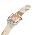 Miniatyrbilde 3 av 5: Silikonklokkebånd erstatning fargeutskrift Hurtigutløsing armbåndsurrem for IOS Watch 6 7 Grønn Snø Oransje 38/40/41MM