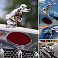 Miniatyrbilde 5 av 5: 3D Kromet Sint And Hood Ornament, Death Proof And Svart Konvoi And Hood Ornament Morsom Front Hoo