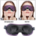 Miniatyrbild 2 av 5: 2-pack 3D Ögonmask för Sömn, Maskintvättbar, Sovmask för Kvinnor, Blinder Ögonbindel Flygplan med Resepåse (Svart+Lila)