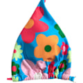 Miniatyrbillede 4 af 5: Dame Blomsterprint Halter Triangle Bikini Sæt Todelt Badedragt Blå Blomst L