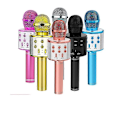 Miniatyrbild 1 av 5: Karaoke Mikrofon Leksak för Barn Bluetooth Mikrofon med LED-Ljus rosa
