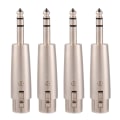 Pikkukuva 5 / 8: 4 kpl 3-nastainen XLR naaras - stereo 6,35 mm 1/4" Plug Audio mikrofoni Mic Adapter -liitin